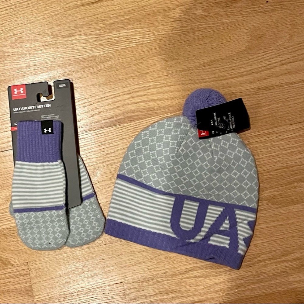 Under Armor youth hat and mittens